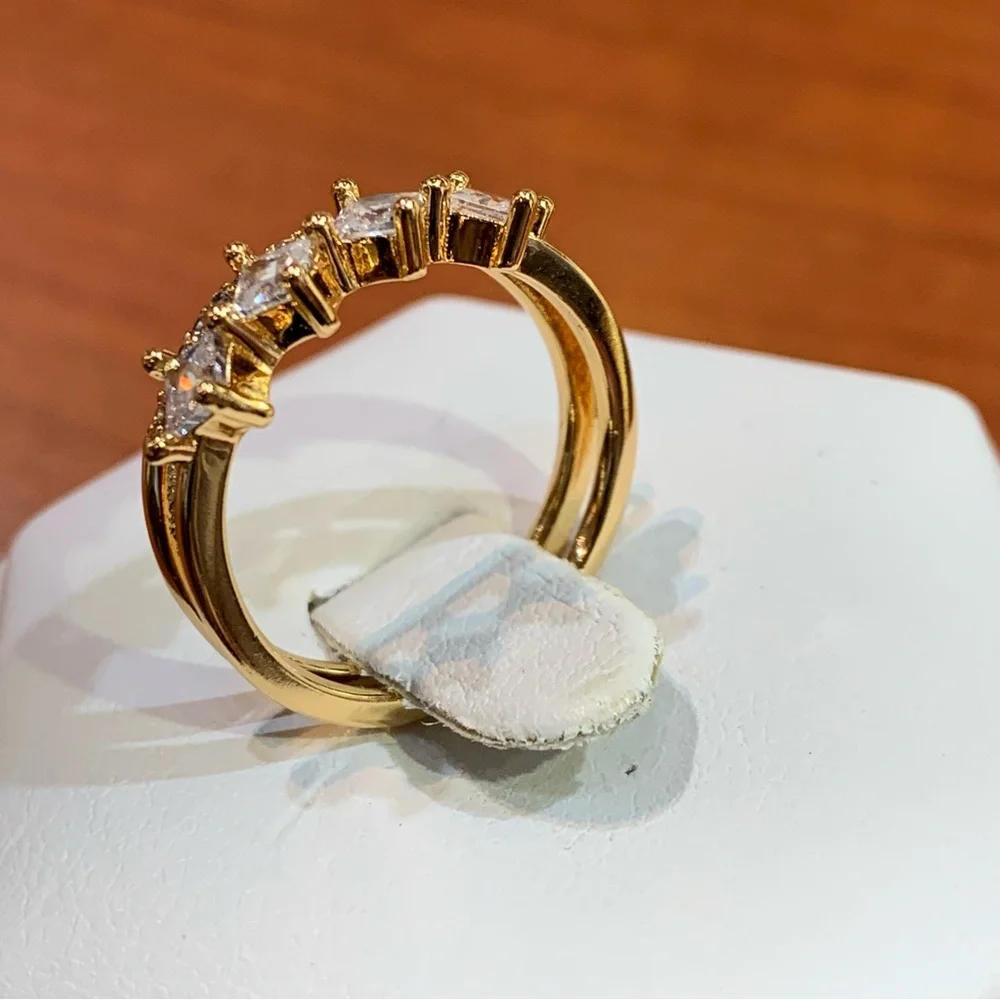 18k yellow gold-plated over base metal size 7 - Picture 4 of 9